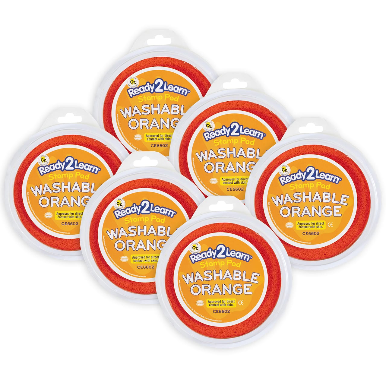 Center Enterprises Ready2Learn™ Jumbo Orange Washable Stamp Pad, 6ct.